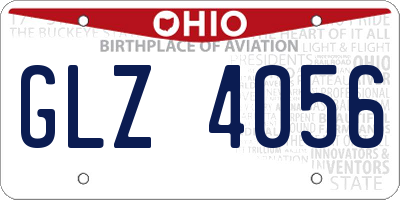 OH license plate GLZ4056