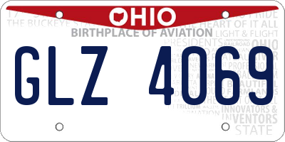 OH license plate GLZ4069