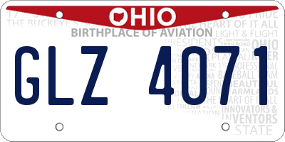 OH license plate GLZ4071