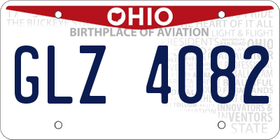 OH license plate GLZ4082