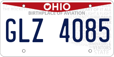 OH license plate GLZ4085