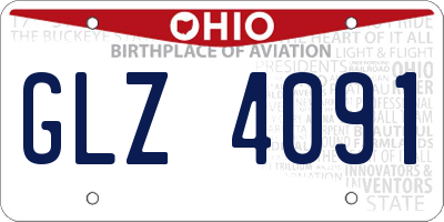 OH license plate GLZ4091