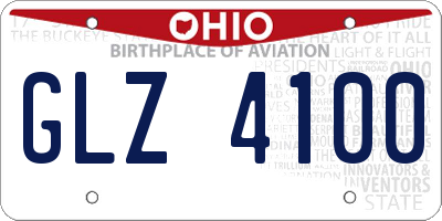 OH license plate GLZ4100