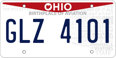 OH license plate GLZ4101
