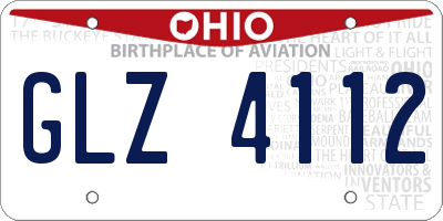 OH license plate GLZ4112