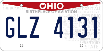 OH license plate GLZ4131