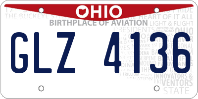 OH license plate GLZ4136