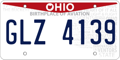 OH license plate GLZ4139