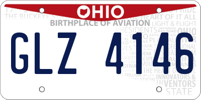 OH license plate GLZ4146
