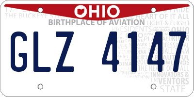 OH license plate GLZ4147