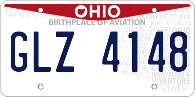 OH license plate GLZ4148
