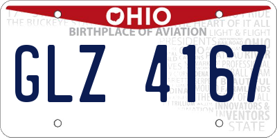 OH license plate GLZ4167