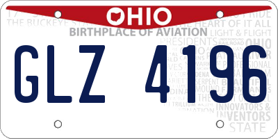 OH license plate GLZ4196