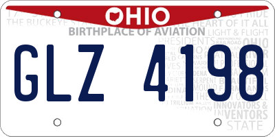 OH license plate GLZ4198