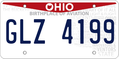 OH license plate GLZ4199