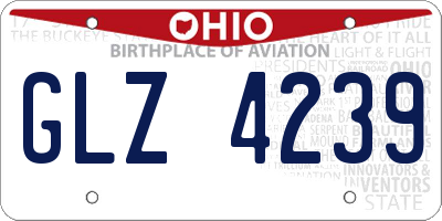 OH license plate GLZ4239