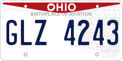 OH license plate GLZ4243