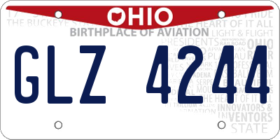 OH license plate GLZ4244