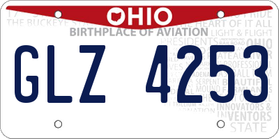 OH license plate GLZ4253
