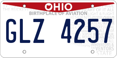 OH license plate GLZ4257