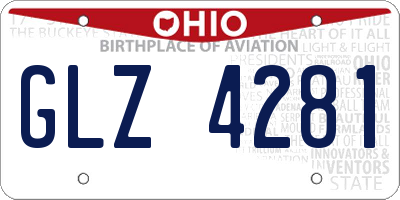 OH license plate GLZ4281