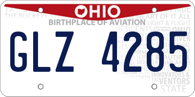 OH license plate GLZ4285