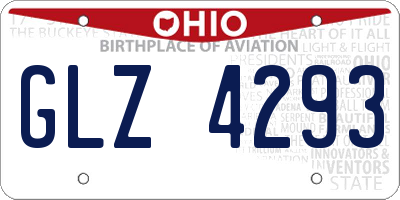 OH license plate GLZ4293
