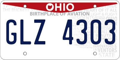 OH license plate GLZ4303