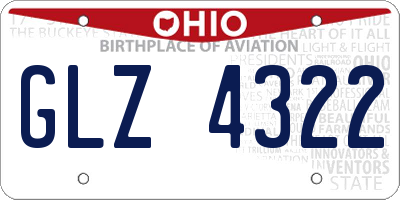 OH license plate GLZ4322