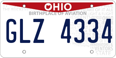 OH license plate GLZ4334