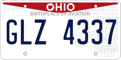 OH license plate GLZ4337