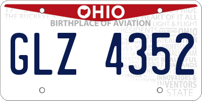 OH license plate GLZ4352