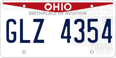OH license plate GLZ4354