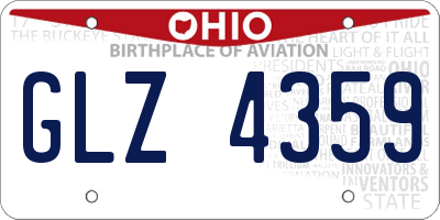 OH license plate GLZ4359