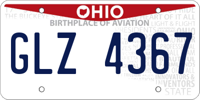 OH license plate GLZ4367