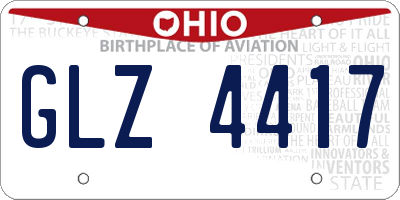 OH license plate GLZ4417