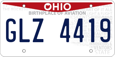 OH license plate GLZ4419