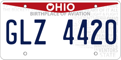 OH license plate GLZ4420
