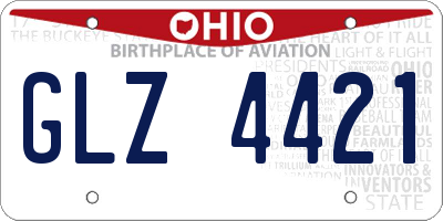 OH license plate GLZ4421
