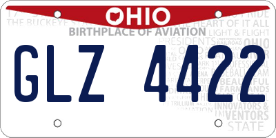 OH license plate GLZ4422