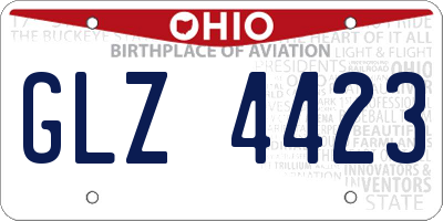 OH license plate GLZ4423