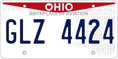 OH license plate GLZ4424