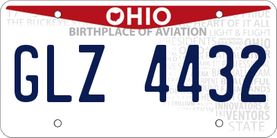 OH license plate GLZ4432