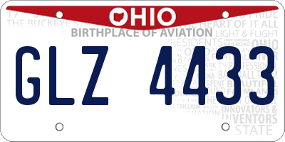 OH license plate GLZ4433
