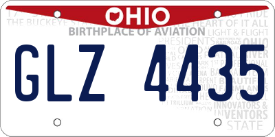 OH license plate GLZ4435