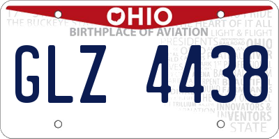 OH license plate GLZ4438