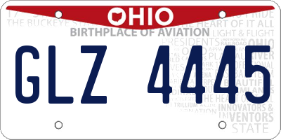 OH license plate GLZ4445