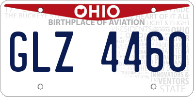 OH license plate GLZ4460