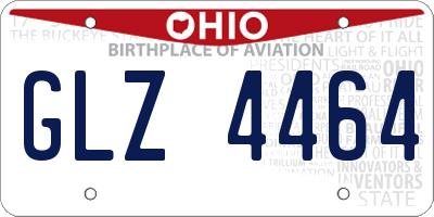 OH license plate GLZ4464