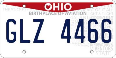 OH license plate GLZ4466